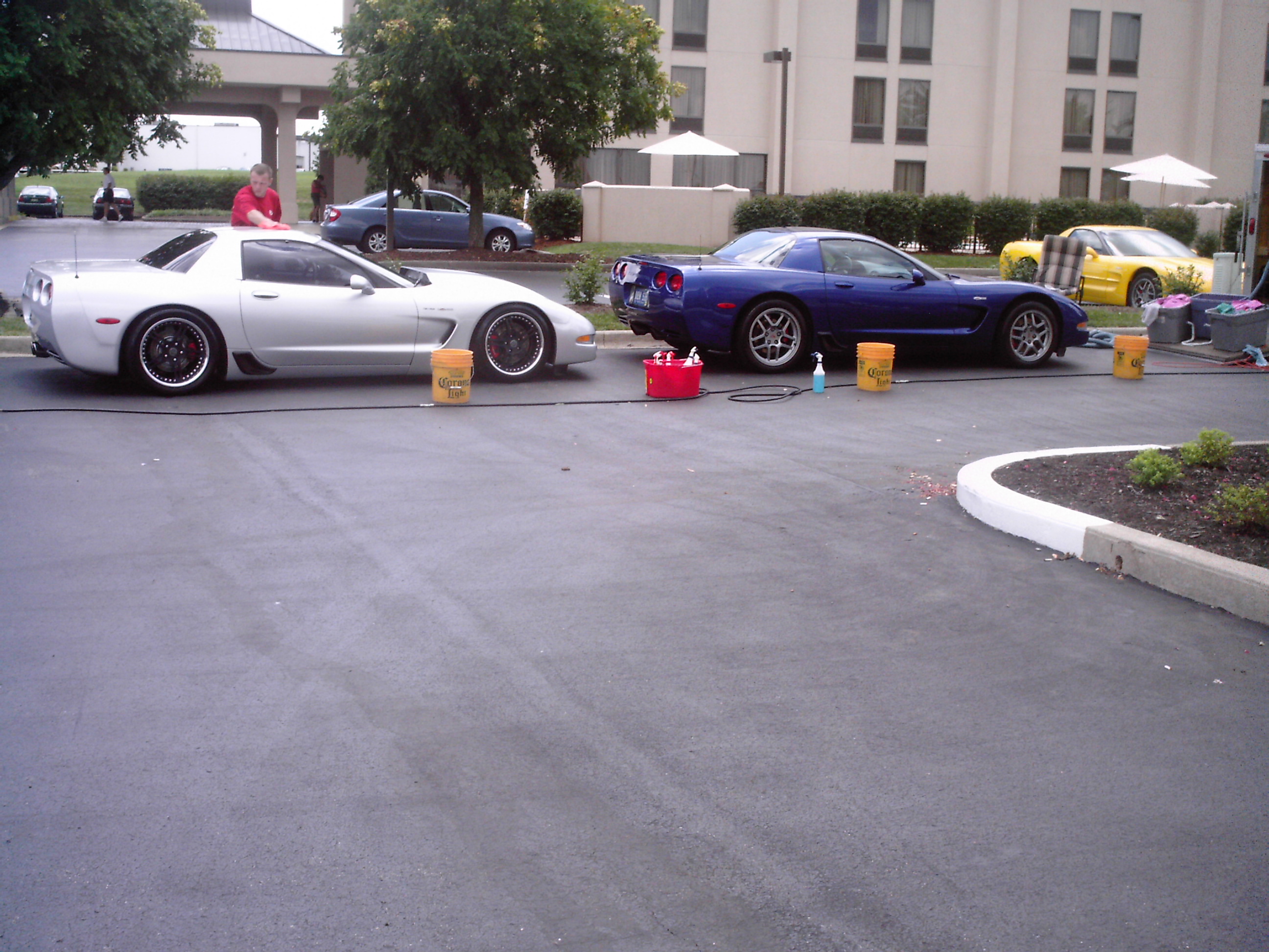 Luxury Cars Sitting on a Road